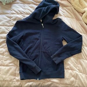 Juicy Couture Navy Blue Cropped Zip Hoodie (Medium)